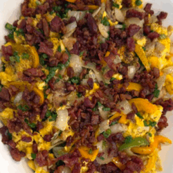 Ackee and Saltfish with Bacon